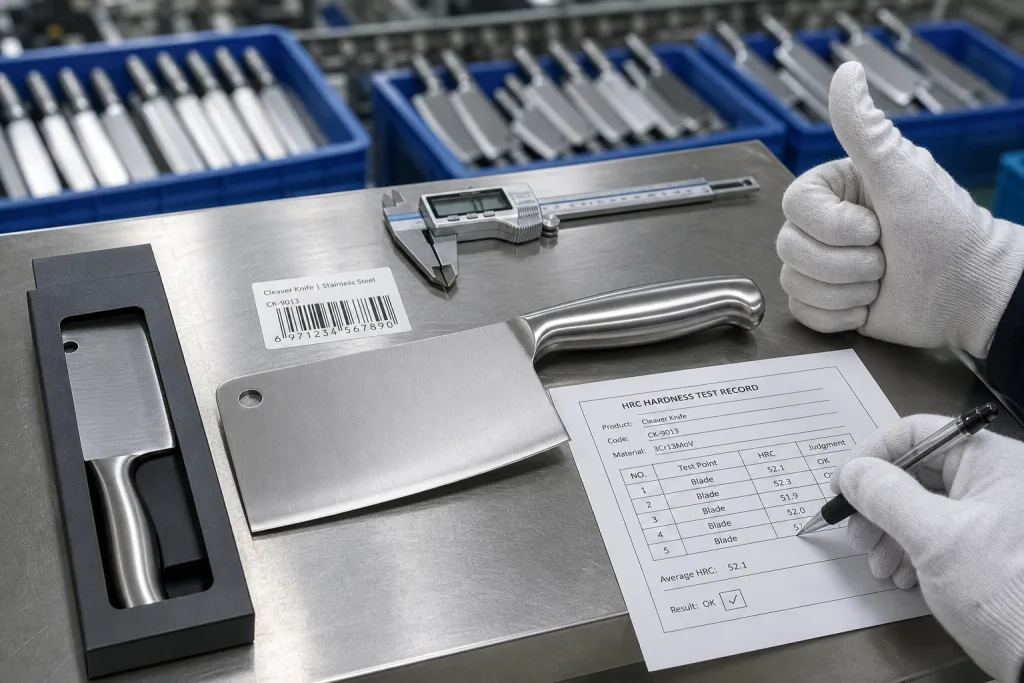 Cleaver Knife Sample Approval Checklist for Private Label Buyers