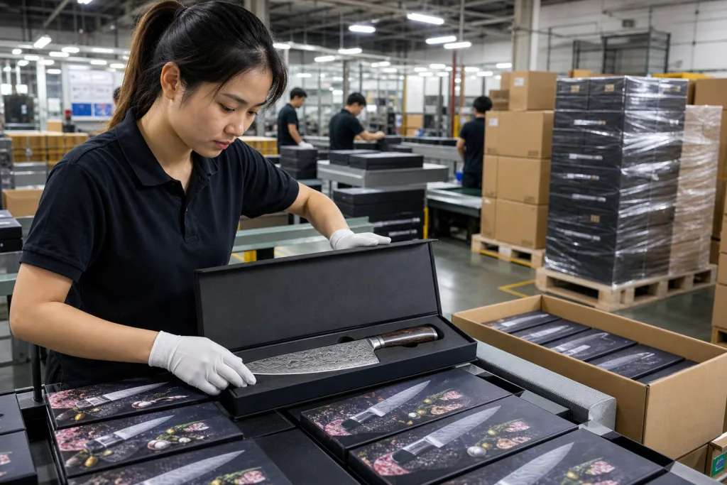 Damascus Kitchen Knife Export Packaging Landed Cost Breakdown