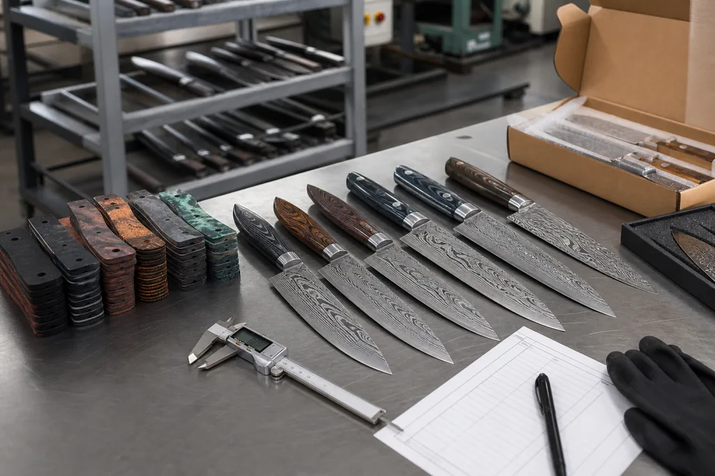 Damascus Kitchen Knife Handle Material MOQ Reorder Plan for Buyers