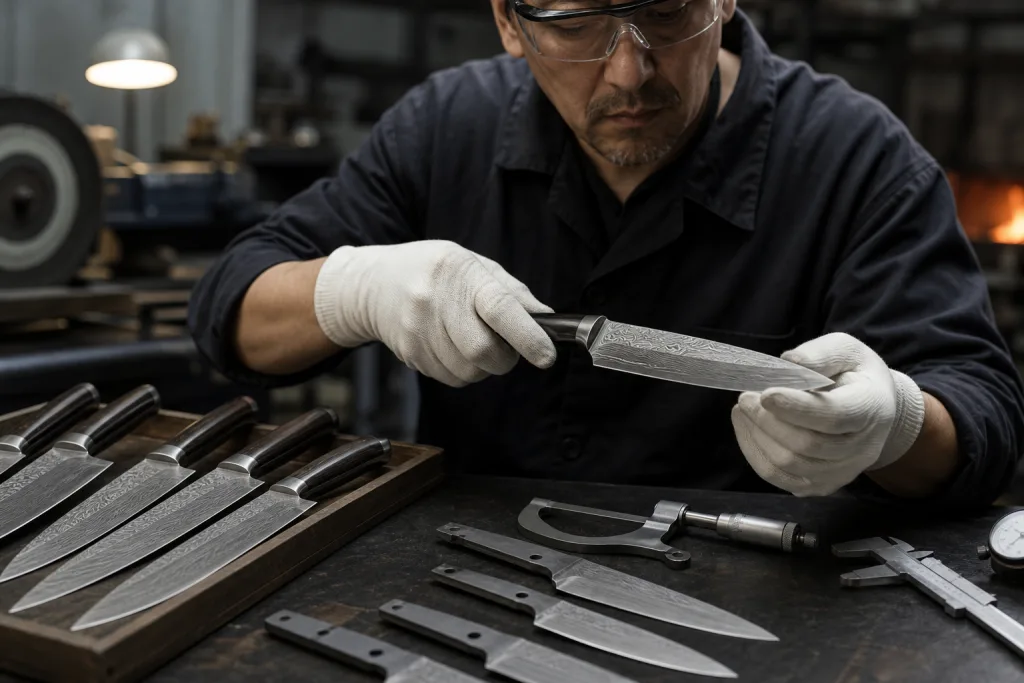 Damascus Kitchen Knife Order Quality Inspection Plan for B2B