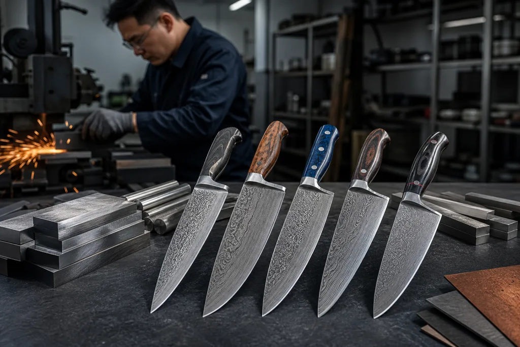 Damascus Kitchen Knife Order Quality Steel Specification Comparison