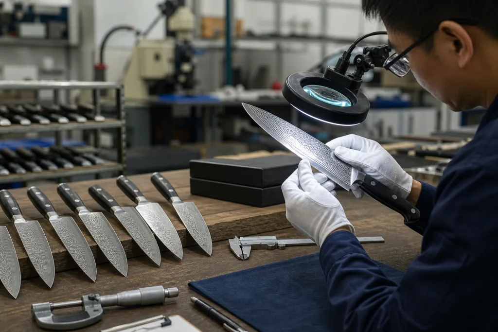 Damascus Kitchen Knife Quality Inspection Plan for B2B Buyers