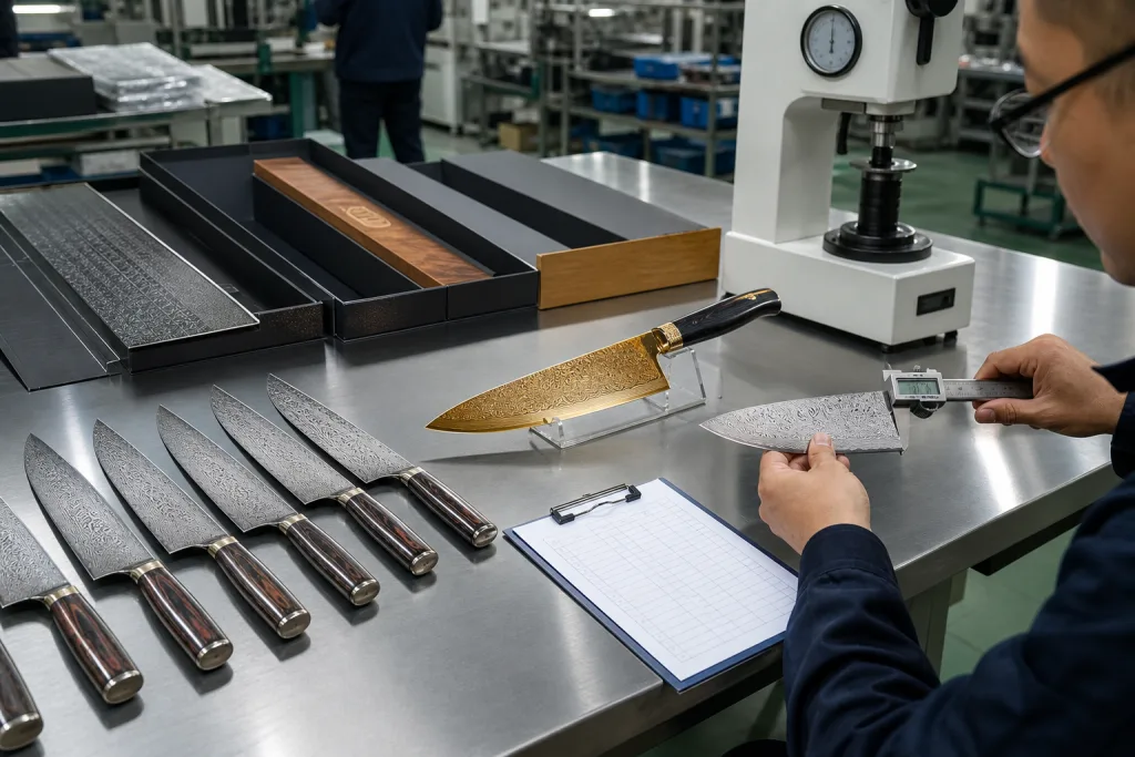 Damascus Kitchen Knife Sample Approval Checklist for Buyers