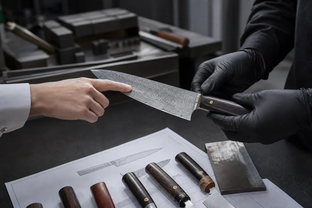 Damascus Kitchen Knife Sample Approval Process for B2B Buyers