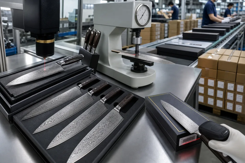 Damascus Kitchen Knife Steel Hardness Private Label Packaging Guide