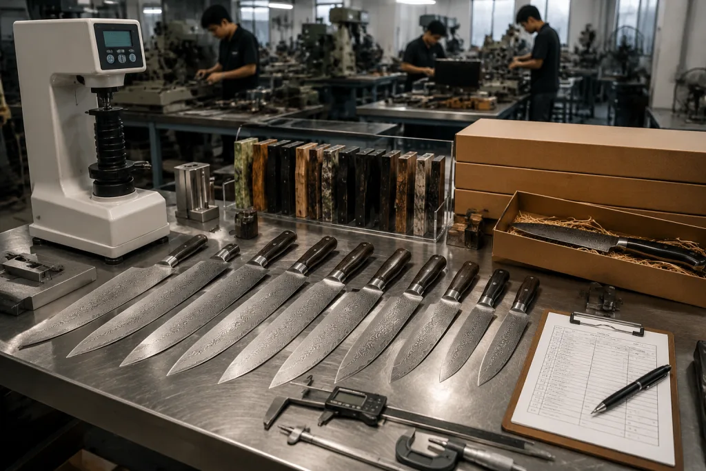 Damascus Knife Sample Approval Guide: Specs, MOQ and QC