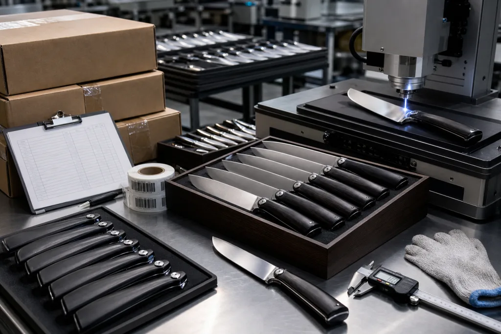 Folding Chef Knife Logo Engraving Export Documentation Guide