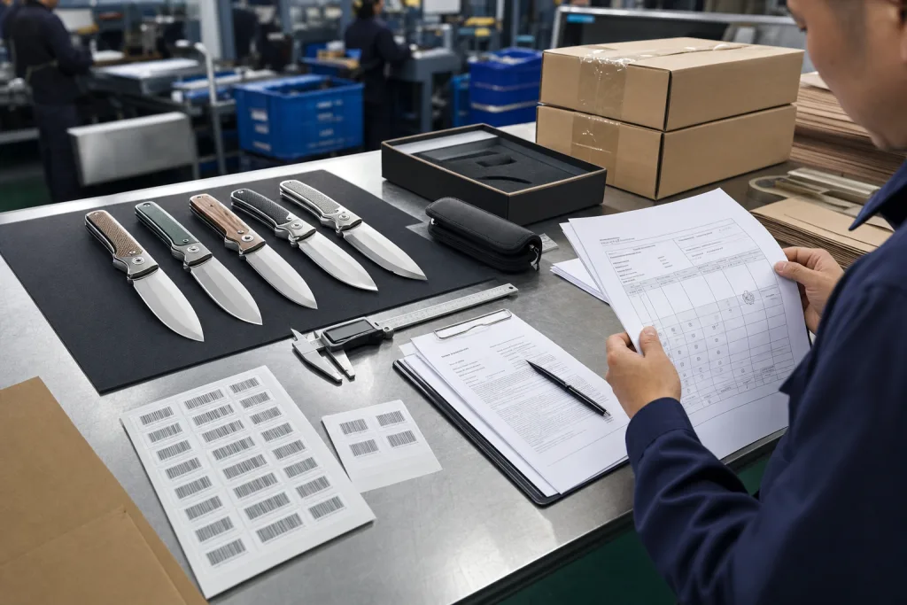 Folding Chef Knife Sample Approval Export Documentation Guide