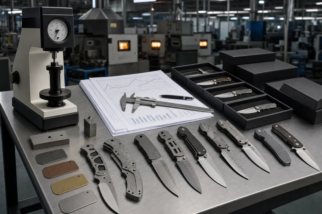 Folding Chef Knife Sample Approval Steel Specification Comparison