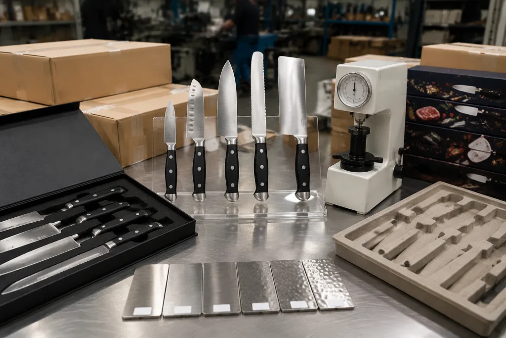 Kitchen Knife Set Export Packaging Steel Specification Comparison