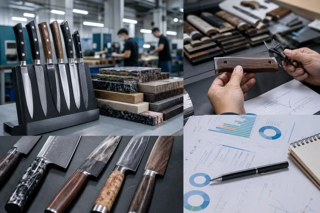 Kitchen Knife Set Handle Material MOQ Reorder Plan for Buyers