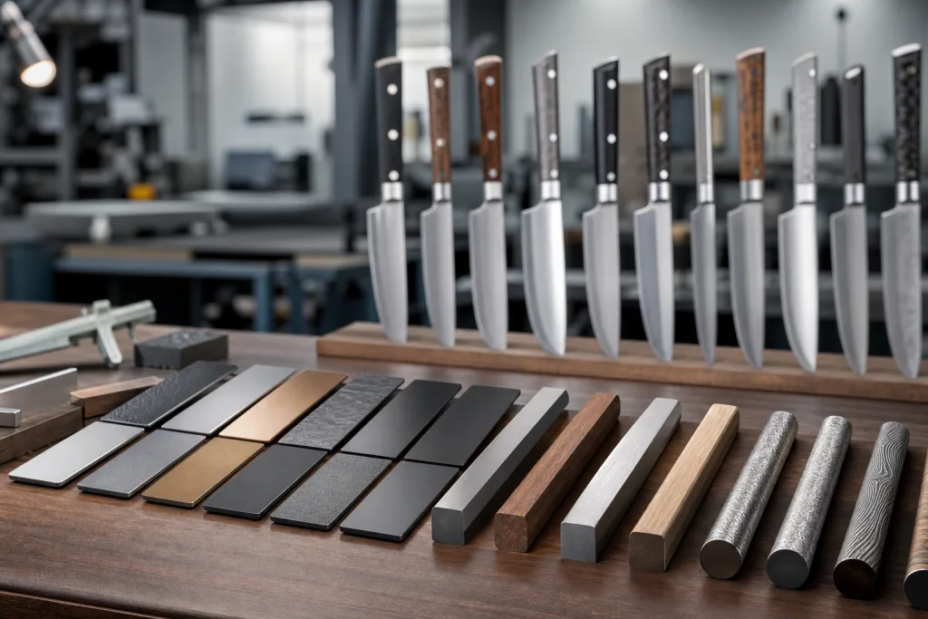 Kitchen Knife Set Handle Material Steel Specification Comparison