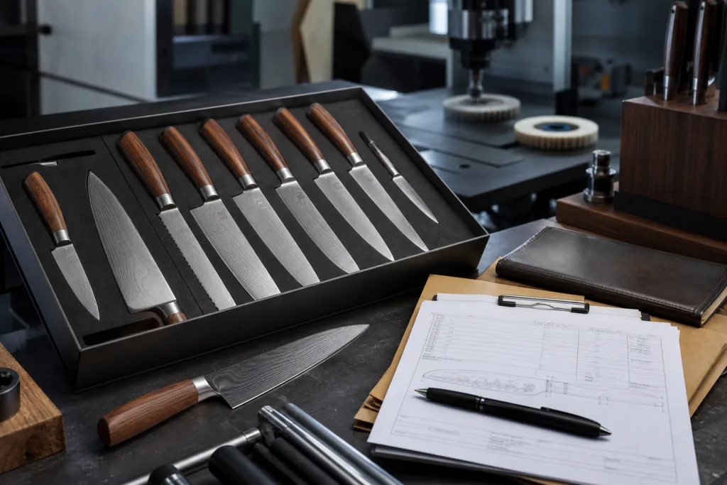 Kitchen Knife Set Logo Engraving Export Documentation Guide