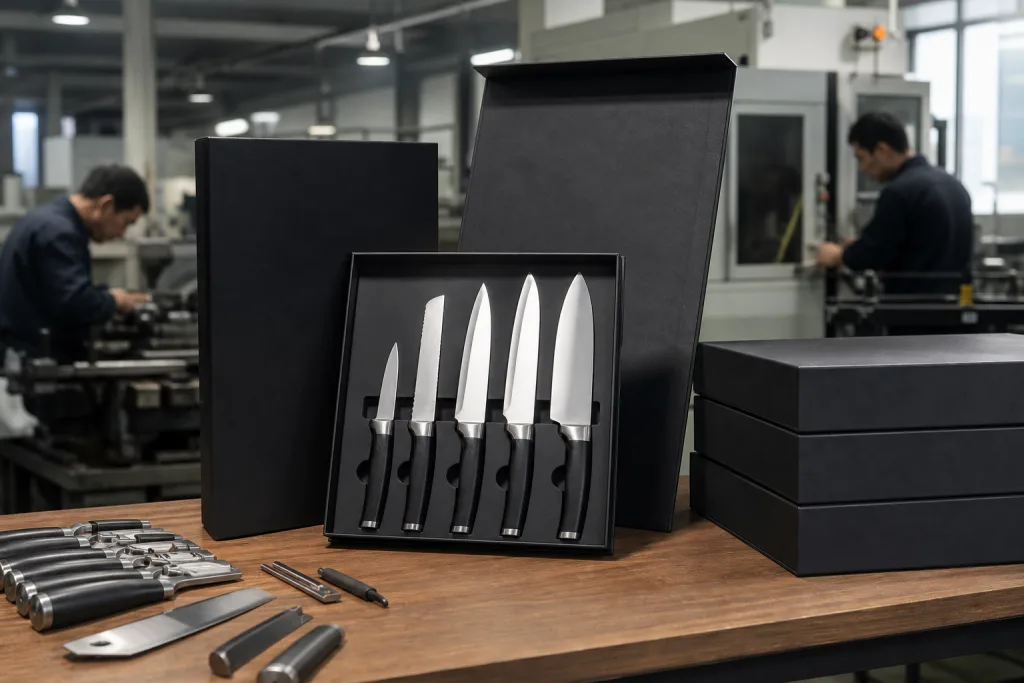 Kitchen Knife Set Logo Engraving Private Label Packaging Guide
