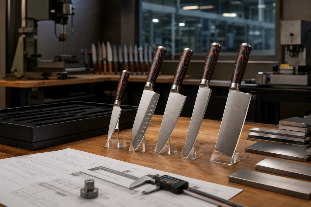 Kitchen Knife Set MOQ Lead Steel Specification Comparison