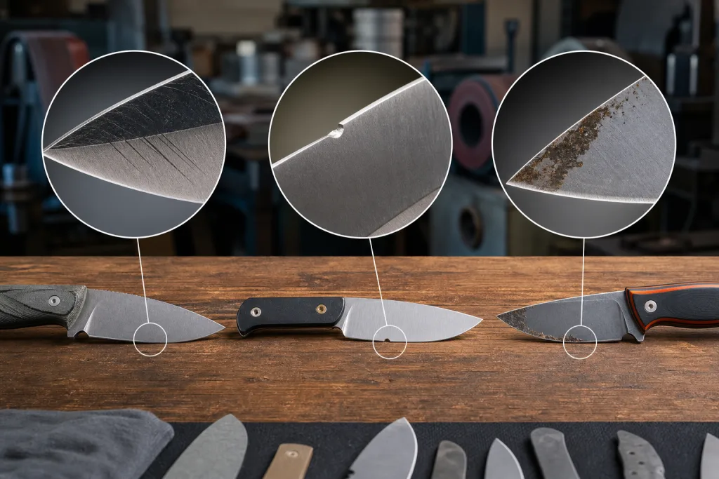 Knife Defect Classification for AQL: Major, Minor, Critical