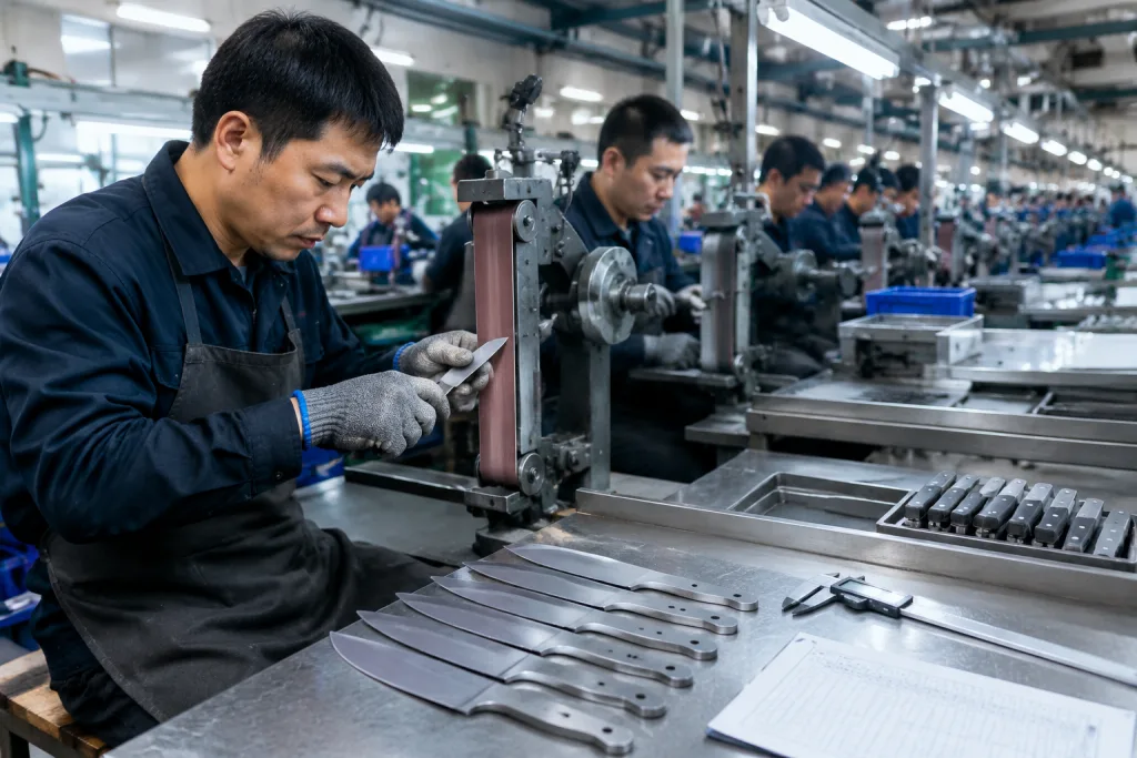 Knife grinding process wholesale sourcing guide: specs and QC