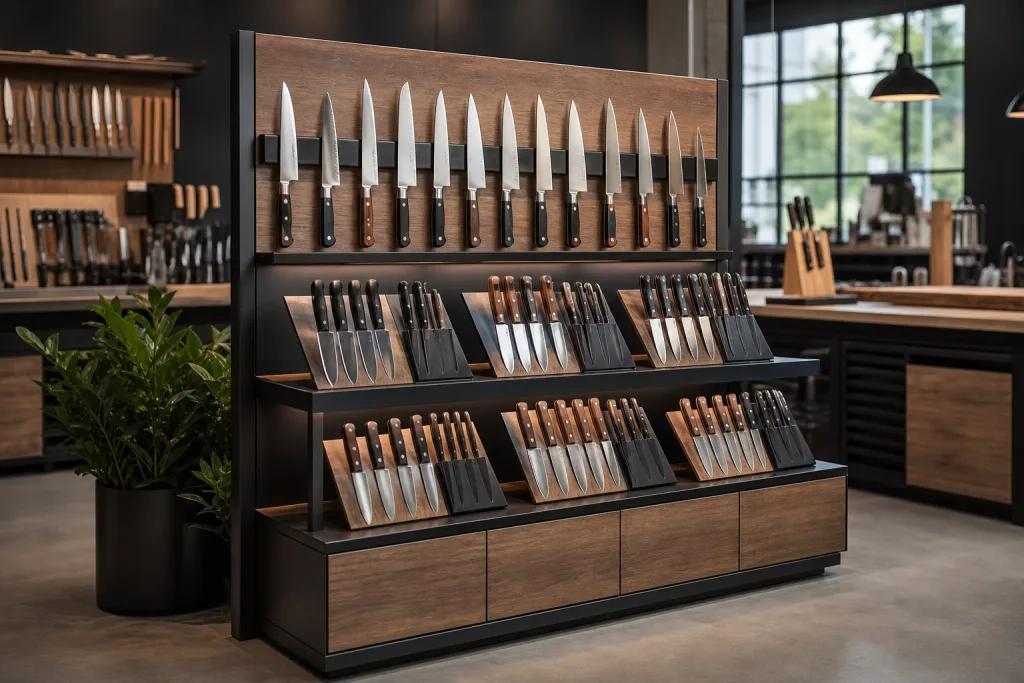 Knife Retail Endcap Display OEM Sourcing for Retail Brands