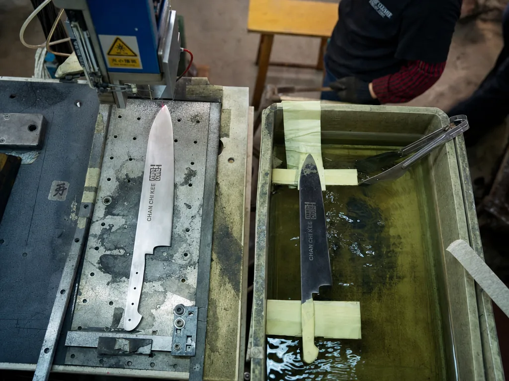 Knife Logo Engraving: Laser vs Chemical Etching