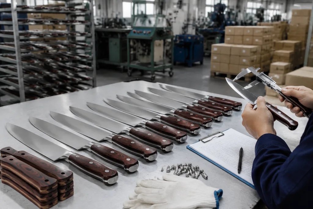 Pakkawood Handle Knife OEM Factory Specs, MOQ and QC