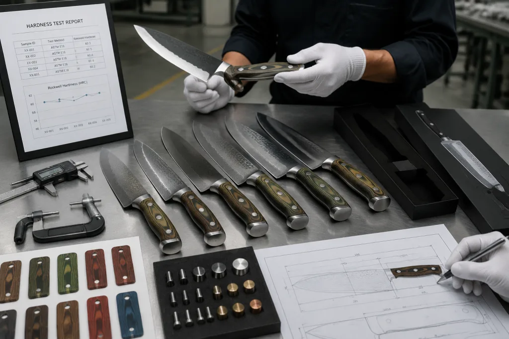 Pakkawood Handle Knife Sample Approval Guide for OEM Buyers