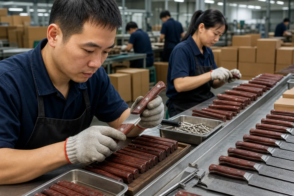 Pakkawood Handle Manufacturing for Kitchen Knife Brands