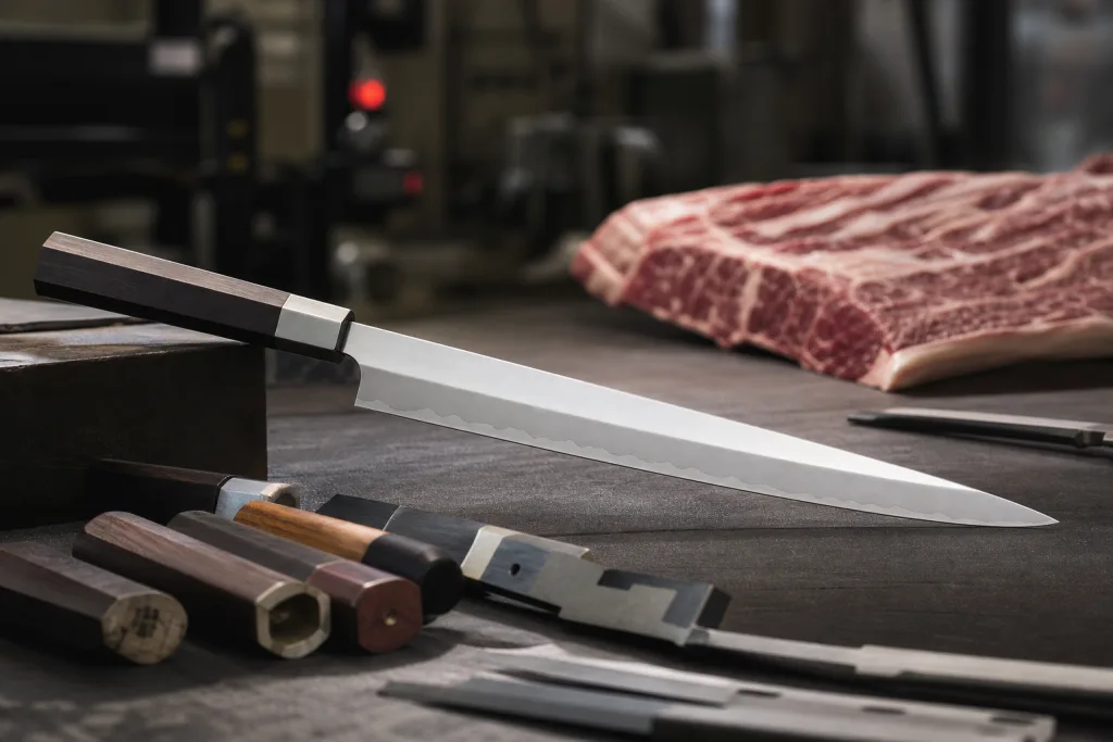 Sujihiki slicing knife OEM: long-slicer specs for BBQ lines