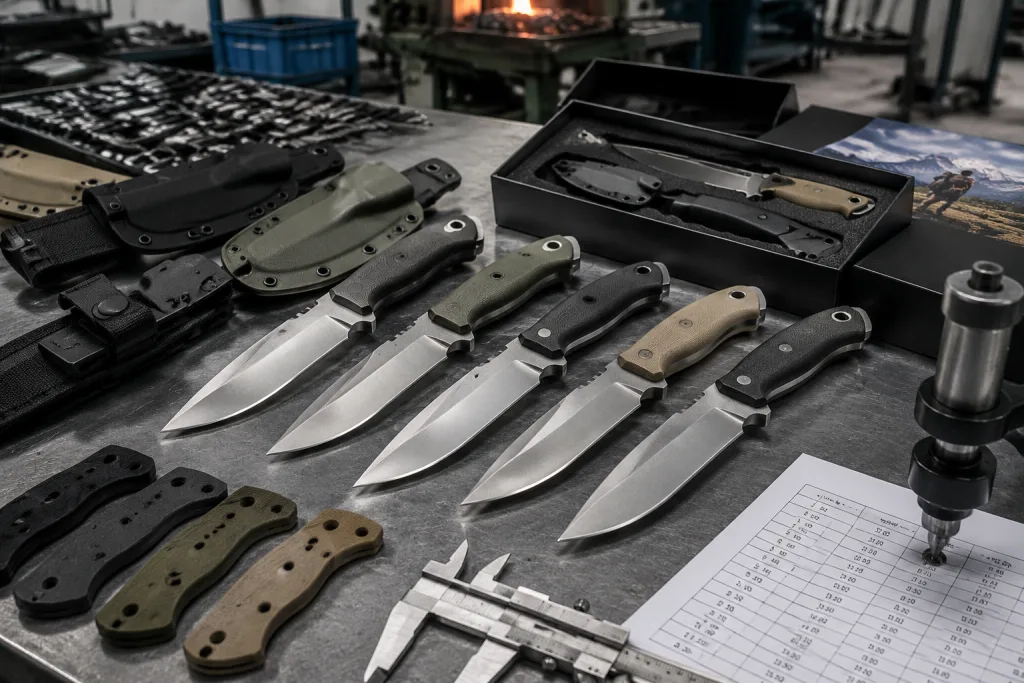 Survival Knife Private Label Specification: MOQ, Specs and QC