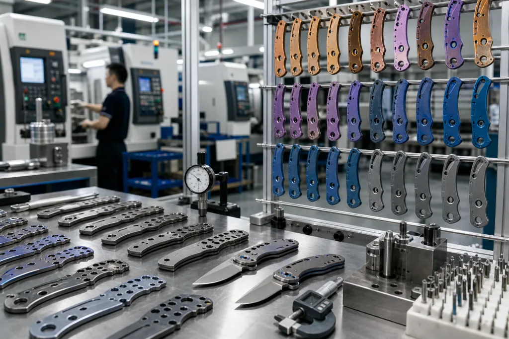 Titanium Knife Handle Manufacturing for Premium EDC Buyers