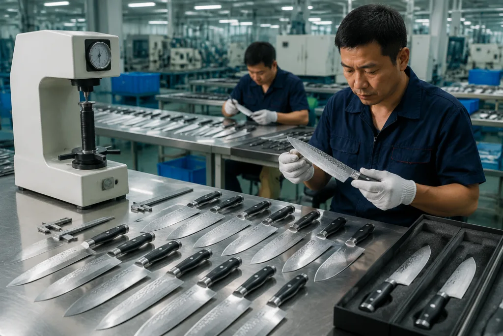 VG10 steel knife manufacturer China: MOQ, Specs and QC Risks