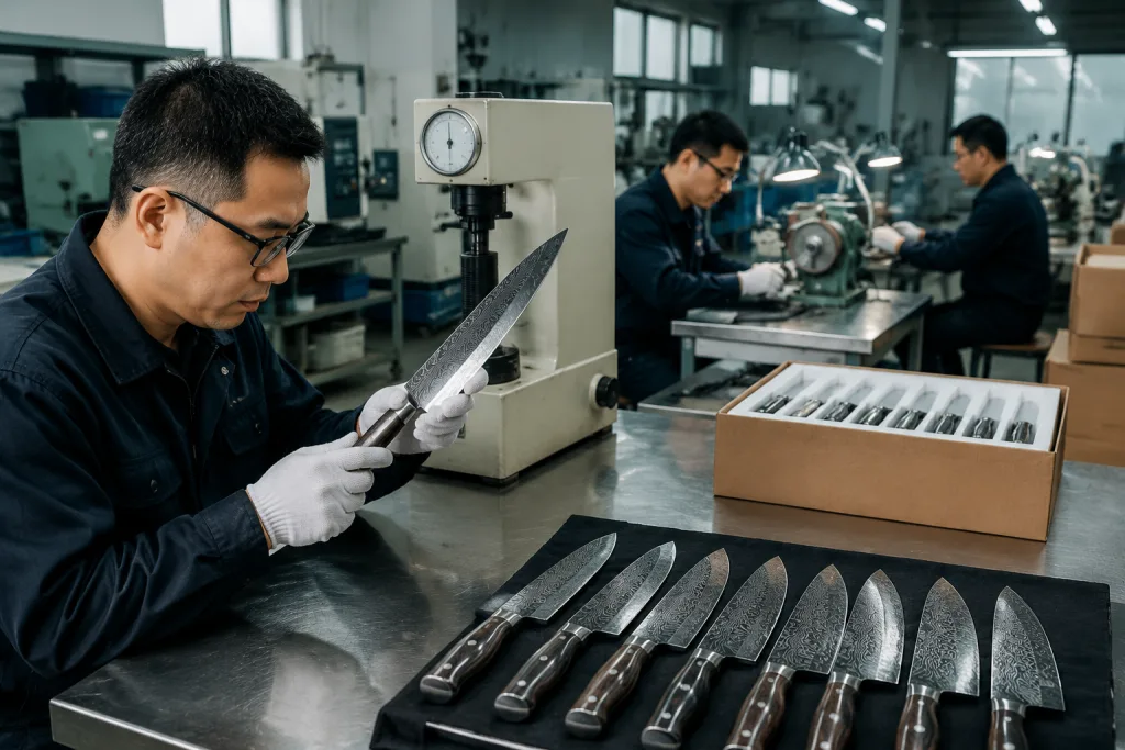 VG10 steel knife OEM factory specs, MOQ and QC risks
