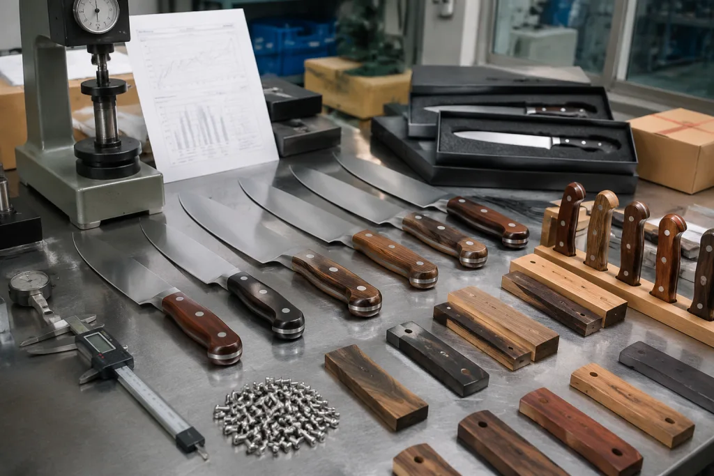 Wood Handle Chef Knife Sample Approval Guide for OEM Buyers