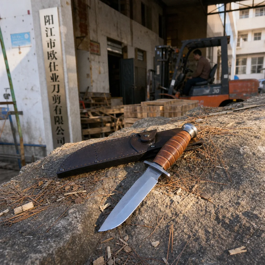Outdoor bushcraft hunting fixed blade knife OEM